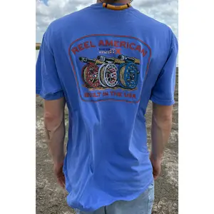 HuntX Patriotic Reel American Comfort Color Short Sleeve Tee