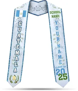 Personalized Guatemalan Graduation Sash, Custom Guatemala Flag Stole 2025, Guatemala Graduation Stole Class of 2025