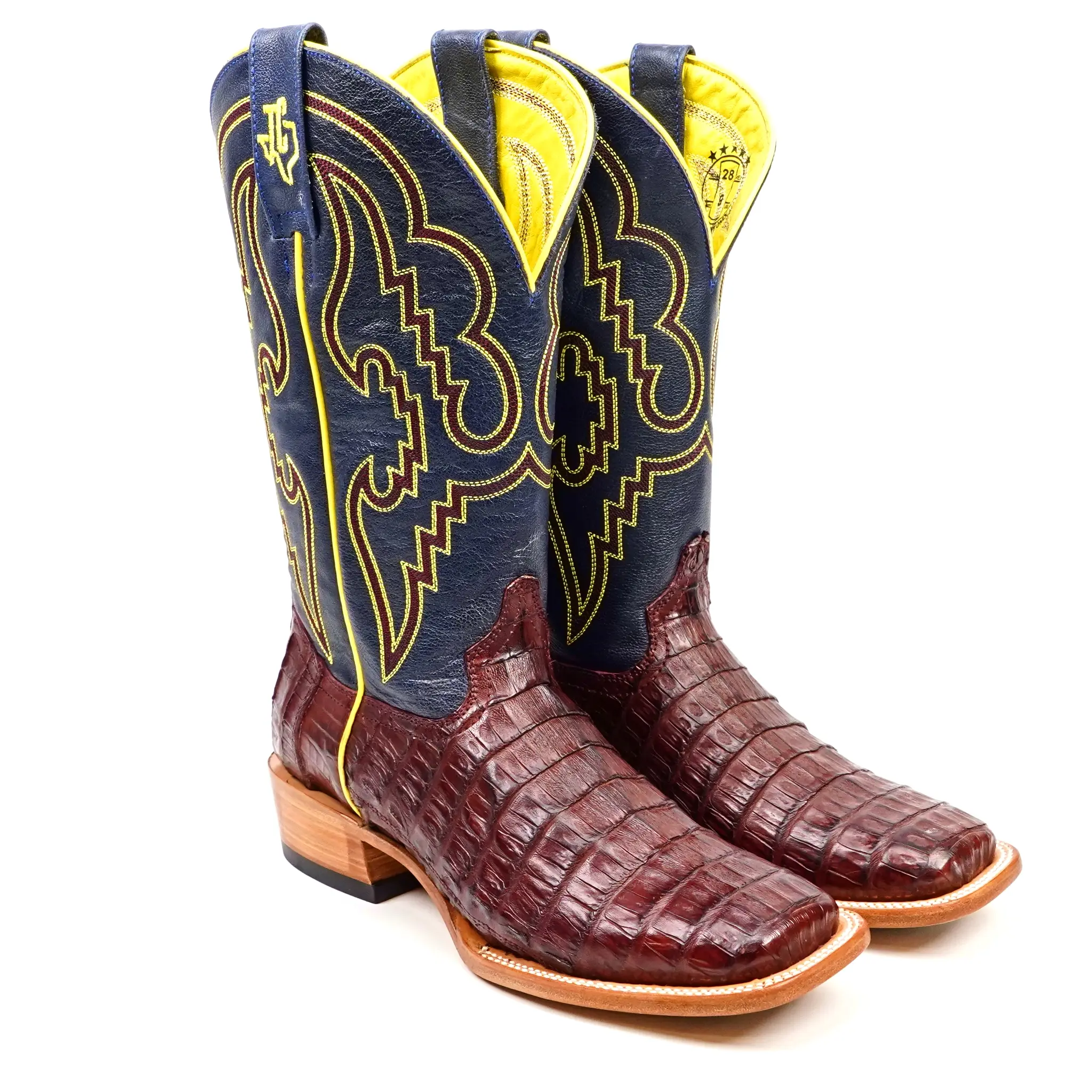 Ranger Cowboy Boots - Wine- Square Toe