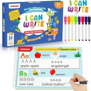Preschool Learning Kindergarten Workbooks Toddler Alphabet Educational Toys for 2 3 4 5 Year Old Writing Practice Tracing Activity Books Travel Learning Book Gifts for Kids