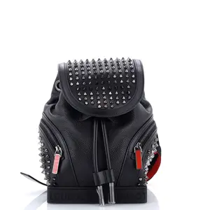 Pre-owned christian louboutin Leather Backpacks Explorafunk Backpack Spiked Small by Rebag