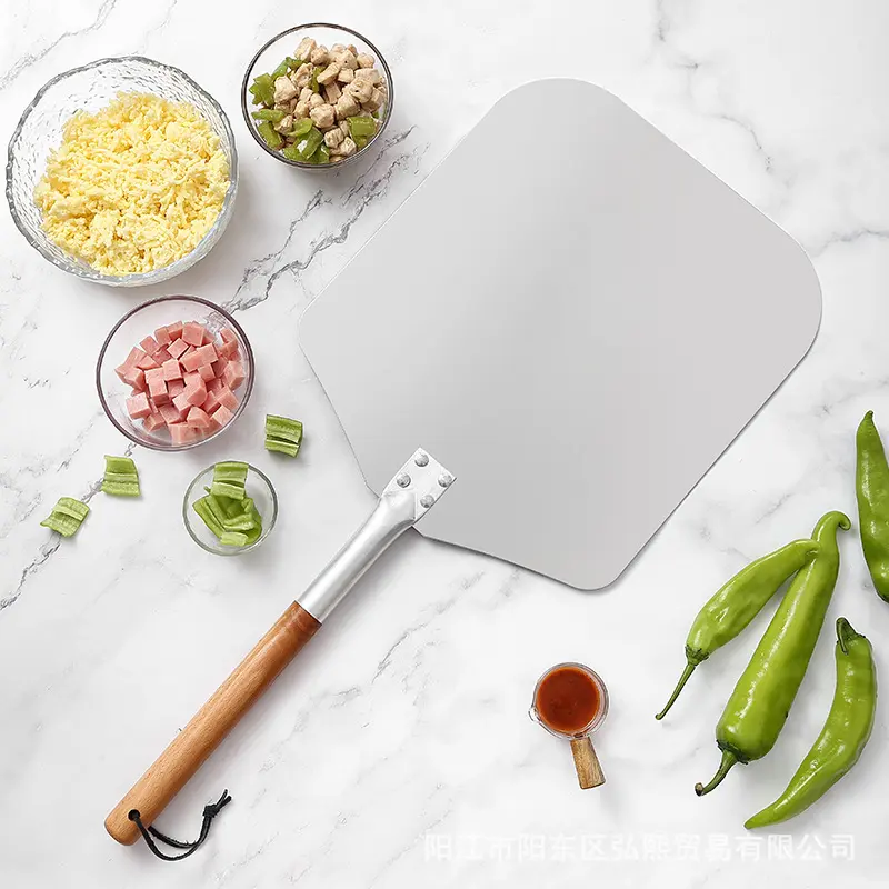 Large Pizza Peel 12'14 Inch Extra Large Aluminium Pizza Peel With 14 Inch Stainless Steel Pizza Cutter Rocker Pizza Paddle Folding Handle Pizza Shovel For Oven Baking