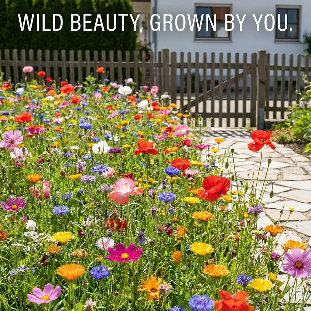 All Perennial Wildflower Seed Mix for Planting, 1/4 lb, 5,000+ Seeds, Throw and Grow 12 Flower Varieties, No Fillers Covers 2,000-2,250 Sq Ft, Attracts Pollinators, Non-GMO, Zones 3-10 sunflower. garden decor mixed color large bloom