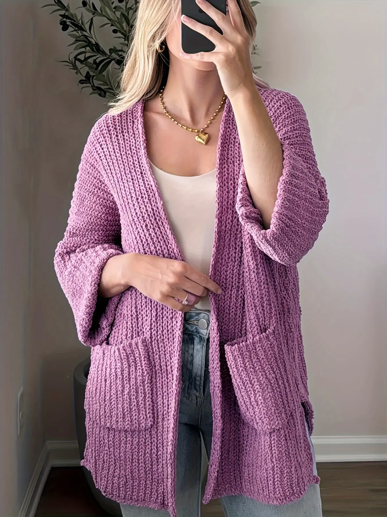 Essential Pastel Knit Cardigan, Soft & Cozy Texture, Perfect for Casual Chic, Trendy Women's Fashion Essential