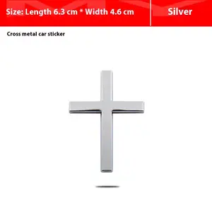Car Metal Sticker 3D Cross Bumper Stickers