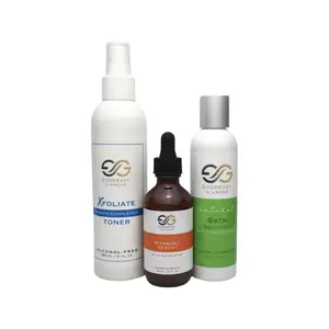 Goddessy Glamour Trio Combo - Cleanser, X-foliate Toner, Vitamin-C Serum
