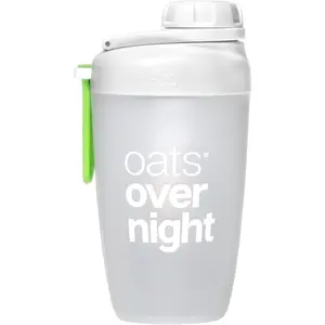 Oats Overnight Shaker Bottle – Leakproof Shaker Cup with Secure Screw Cap & Fill Line, Dishwasher Safe – Mixing Cup, Protein Shakes, Oatmeal, Breakfast On-the-Go & Travel