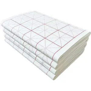 Chinese Calligraphy Xuan Paper Brush Writing Sumi Paper XuanPaper Rice Paper with Grids for Students, Beginners Practice Kanji  Calligraphy, 100 Sheets/Pack, 10cm/Grid