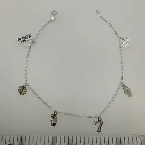 925 sterling silver 10”inch anklet lucky high quality Mexican  silver )) tobillera  de plata es 10” Pulgadas de largo  plata  Mexicana de buena suerte  elegante