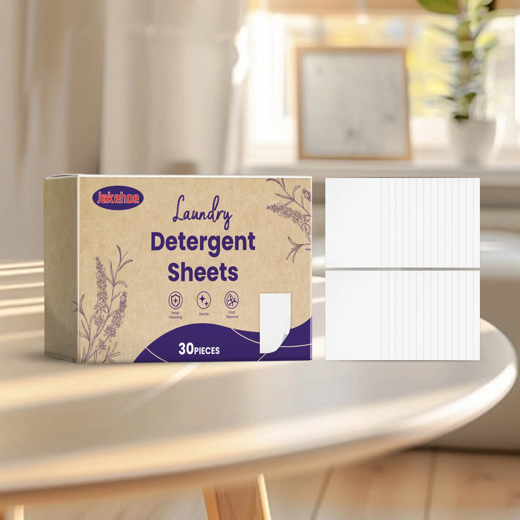 Laundry Detergent Sheets for Washing Machines, Clothes, Towels and Bedding, Compact Detergent Strips for Travel, Dorm and Home Laundry