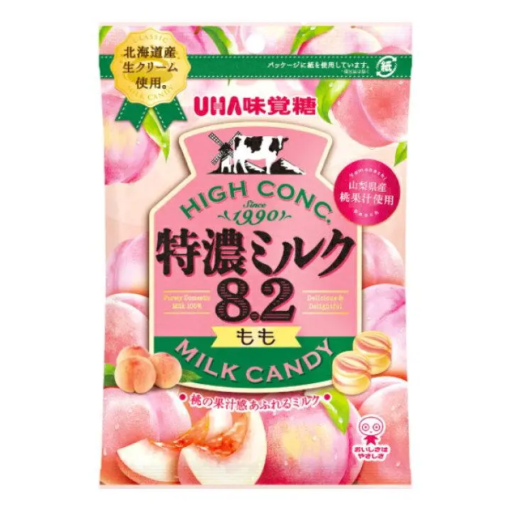 Japan Imported UHA Tokuno Peach Milk Candy – Rich Hokkaido Cream Flavor 70g