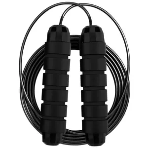 Jump Rope with Memory Foam Handle for Effective Cardio Training, Adjustable Steel Jump Rope Workout with Foam Handles for Fitness, Home Exercise