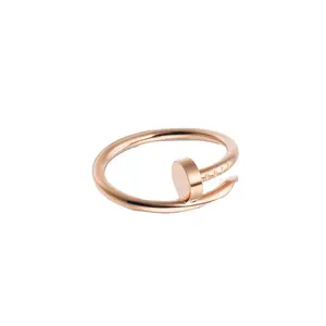 Pre-owned Cartier Juste un Clou Ring Small Model Size 10.25 Rose Gold