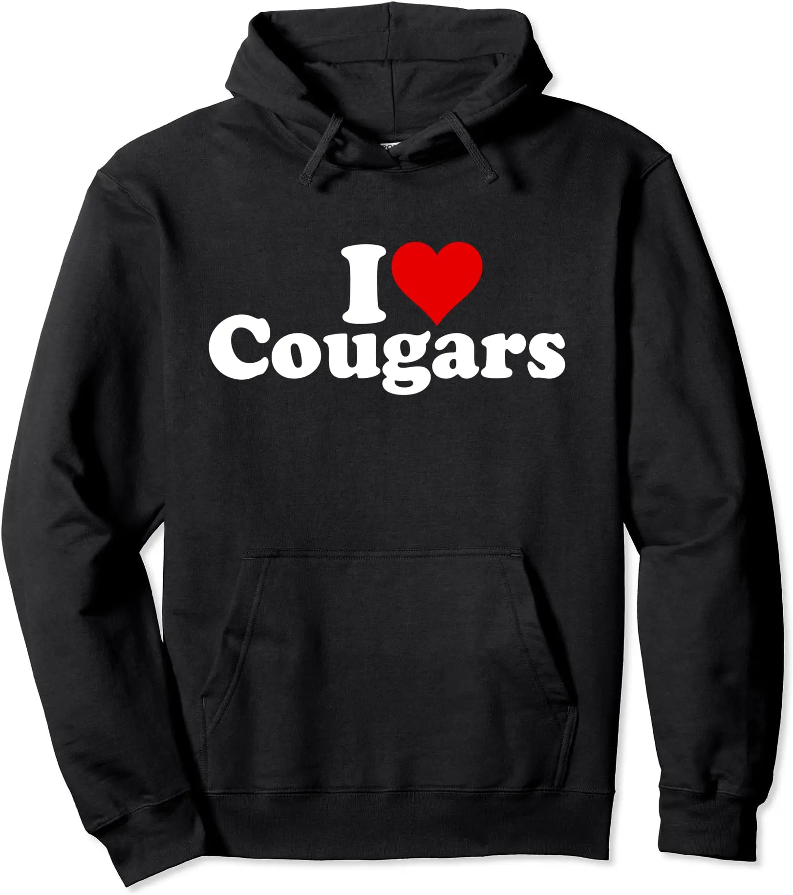 I LOVE HEART COUGARS SEXY OLDER WOMEN Pullover Hoodie