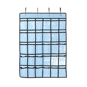 Pocket Chart for Calculator Holder, 30 Pocket Charts for Classroom 33.5 x 24.5 Inch Hanging Cell Phone Organizer