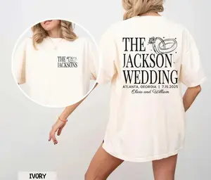 Custom Wedding Toss Shirts, Comfort Colors Wedding Shirt, Personalized Bridal Party Gift, Wedding Party Favors, Matching Group Wedding Merch