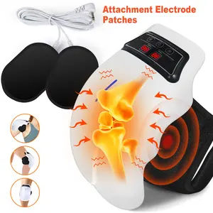 Heated Knee Brace Cordless Massager with Red Light Therapy & Vibration for Pain Relief & Arthritis Support Adjustable Gift USB Type-C Charging 3-in-1 Therapy Soothing Heat Powerful Vibration Red Light Therapy