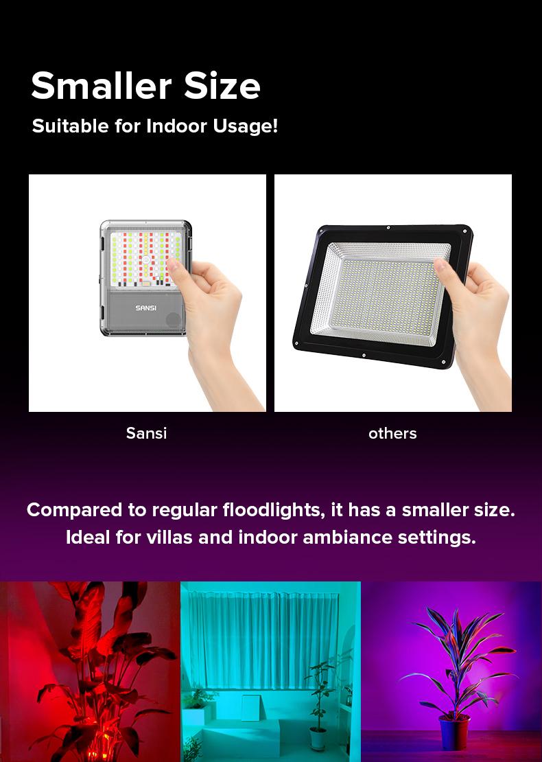 SANSI RGBW LED Outdoor Flood Lights 80W/120W/160W, Energy Efficient, Ideal for Pool Parties, Stage, & Landscape, IP66 Waterproof, 2-Pack, Perfect for Halloween , Halo Landscape Light, Outdoorfun Decorative