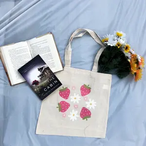 Lightweight Strawberry Tote Bag with Shoulder Strap
