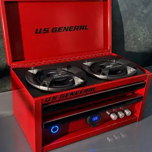 U.S. General Mini Toolbox Bluetooth Speaker with phone charging outlets
