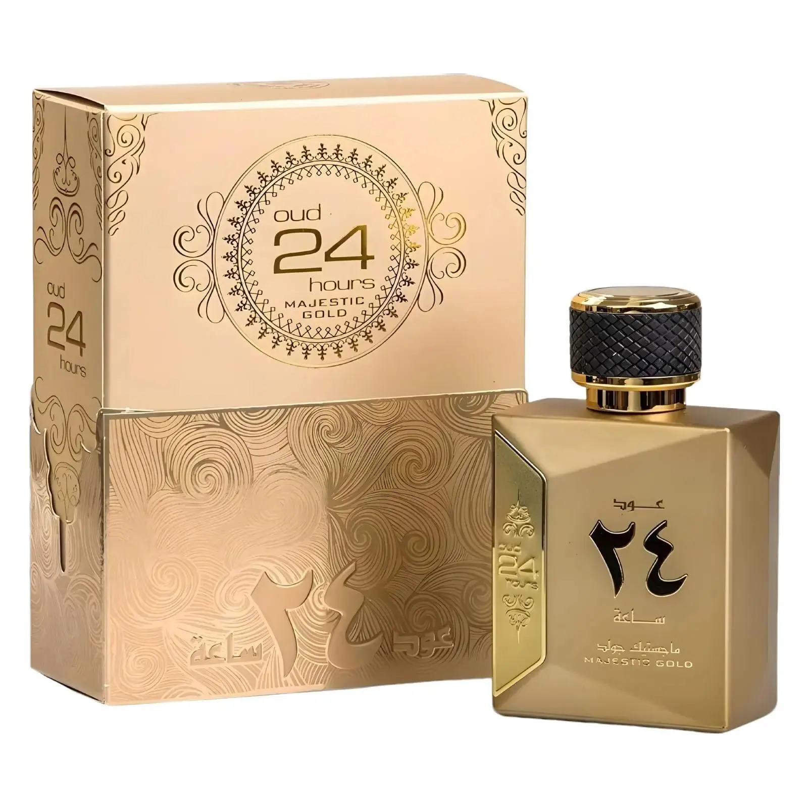 Ard Al Zaafaran Oud 24 Hours Majestic Gold for Unisex  Eau de Parfum Spray, 3.4 Ounce