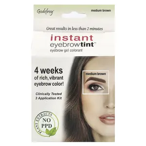Godefroy Instant Eyebrow Tint™, Medium Brown, 3 Application Kit