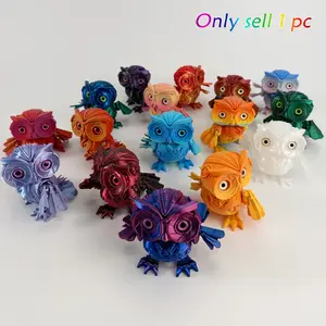3D Printed Mecha Owl Model Figurines, Multiple Colors, Home Indoor Outdoor Desktop Decoration, Holiday Party Birthday Table Decor Gift