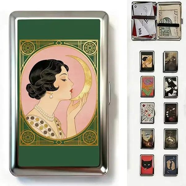 Vintage Style Versatile Metal Card HolderWallets Credit Card Case Women With RFIDProtection Durable Women Blocking CardHolder Men Credit ID Business Cards