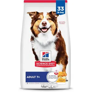 Hill's Science Diet Adult 7+ Dry Dog Food, Chicken Meal, Barley, & Rice, 33 lb. Bag