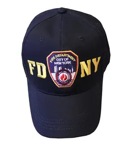 FDNY Officially Licensed Baseball Hat Men's Navy & Gold Cap with FDNY Patch and Hangtags Perfect Gift for Fire Dept Enthusiasts