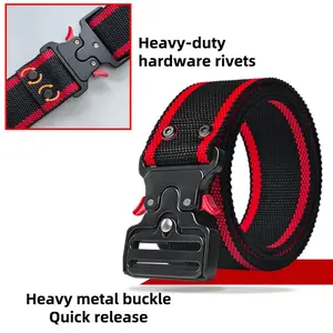 STARJIFF work belt metallic buckle, durable PP fabric, multi-purpose tool belt for repair, construction, outdoor sports, 145cm