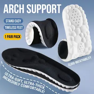 【Summer style】Women's and men's sports insoles: sweat-wicking, odor-resistant, comfortable for long periods of standing, prevents pain, provides a "walking on clouds" feel, air cushioning, shock absorption, and soft latex sole for comfort.