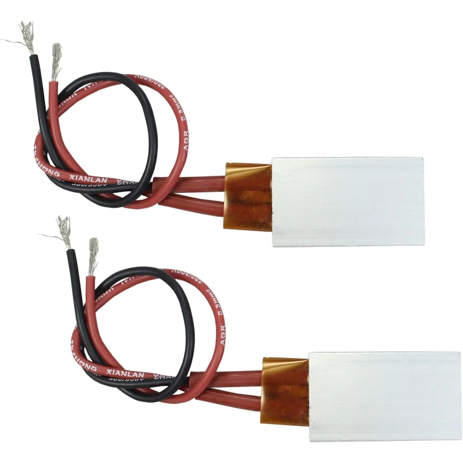 2PCS Eco-Friendly PTC Heating Elements - AC/DC 12V 15W 200°C Constant Temperature Ceramic Heater Plates, Durable Heat-Resistant Aluminum Shell, 1.38x0.98x0.19in, Easy-Install for Home Improvement Temperature Control Systems