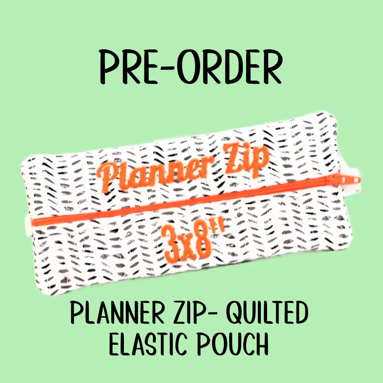 Pre-Order: Elastic Planner Pouch Zippered