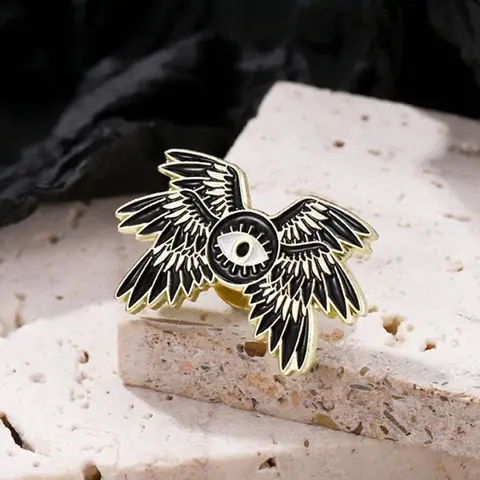 Fashionable Creative Eye & Feather Design Lapel Brooch, Brooch Pins, Fashion Alloy Pin Accessories for Men & Women, Suitable for Daily Wear, Clothes Accessories for Party, Daily Clothing Decor, Fashion Accessory, Jewelry