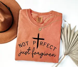 Comfort Colors Religious TShirt, Jesus T-Shirt, Not Perfect Just Forgiven Jesus Tee, Comfort Colors Christian Tee, Faith Tee, Bible Verse