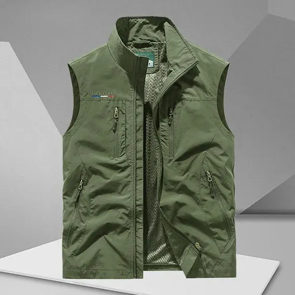 Men’s Waterproof Breathable Work Vest – Breathable mesh lining, quick-dry fabric, functional pockets—ideal for outdoor activities and everyday casual wear