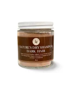 Nature's Dry Shampoo for Dark Hair - Organic Clay Formula with Cocoa Lavender & Rosemary for Nourishing Relaxation