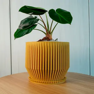 Skyline Modern Planter Pot with Drainage and Drip Tray, Multiple Sizes and Colors