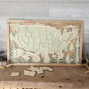 Travel Map, Family Travel Map, Travel Tracker, U.S. Travel Map, United States, U.S. Map, Puzzle, U.S. Map Puzzle, Travel Gift