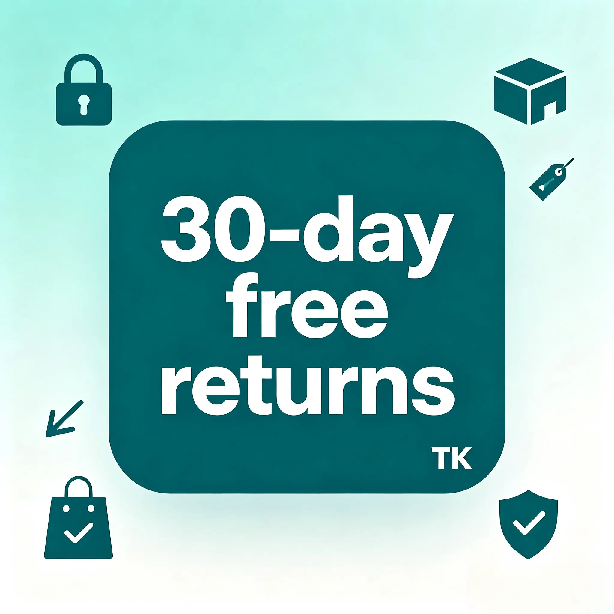 30-day free returns, 60-day quality guarantee
