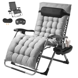 【fathersdaygift】VEVOR Zero Gravity Chair 33 inch Zero Gravity Recliner Lounge Chair for Indoor and OutdoorAdjustable Anti Gravity Chair with CushionHeadrestFootrestand Cupholder500 lbsGray