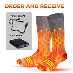 Valentine's Day gift, FathersDayGift,Christmas gift Ritizan Men's and Women's Heated Socks with Two 5000mAh Battery up to 149°F, Ideal for Skiing, Hiking, Hunting and Winter Outdoor Activities, Nice Christmas Gift!