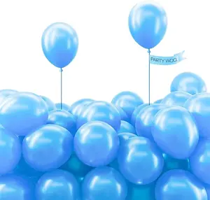 PartyWoo Pearl Light Blue Balloons 100 pcs 5 Inch Baby Pastel Blue Balloons for Graduation Baby Shower Gender Reveal Weddings Anniversary Under The Sea Theme Birthday Party Decorations Blue-Z02