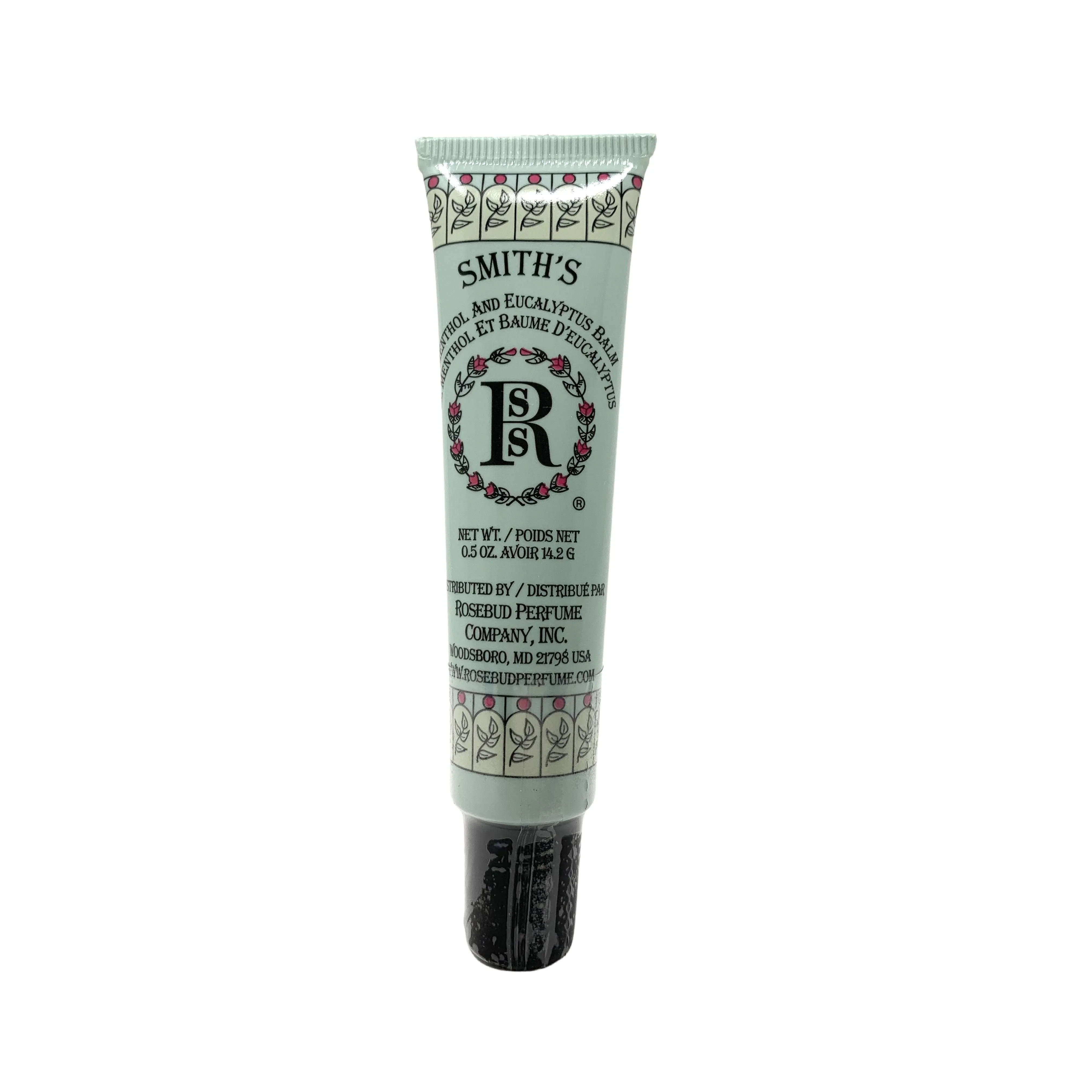 Rosebud Perfume Co. Menthol Eucalyptus Minted Rose Tube Balm (0.5oz) - Cosmetic Traditional Aftercare Non-Drying Lip Treatment, Gentle Soothing Moisturizer with Natural Oils for Adult Lip Line Repair, Aftercare Lip Treatments