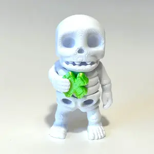 Mini Lucky Skeleton - 3D Printed Articulating FIgure Decor Gift Standing
