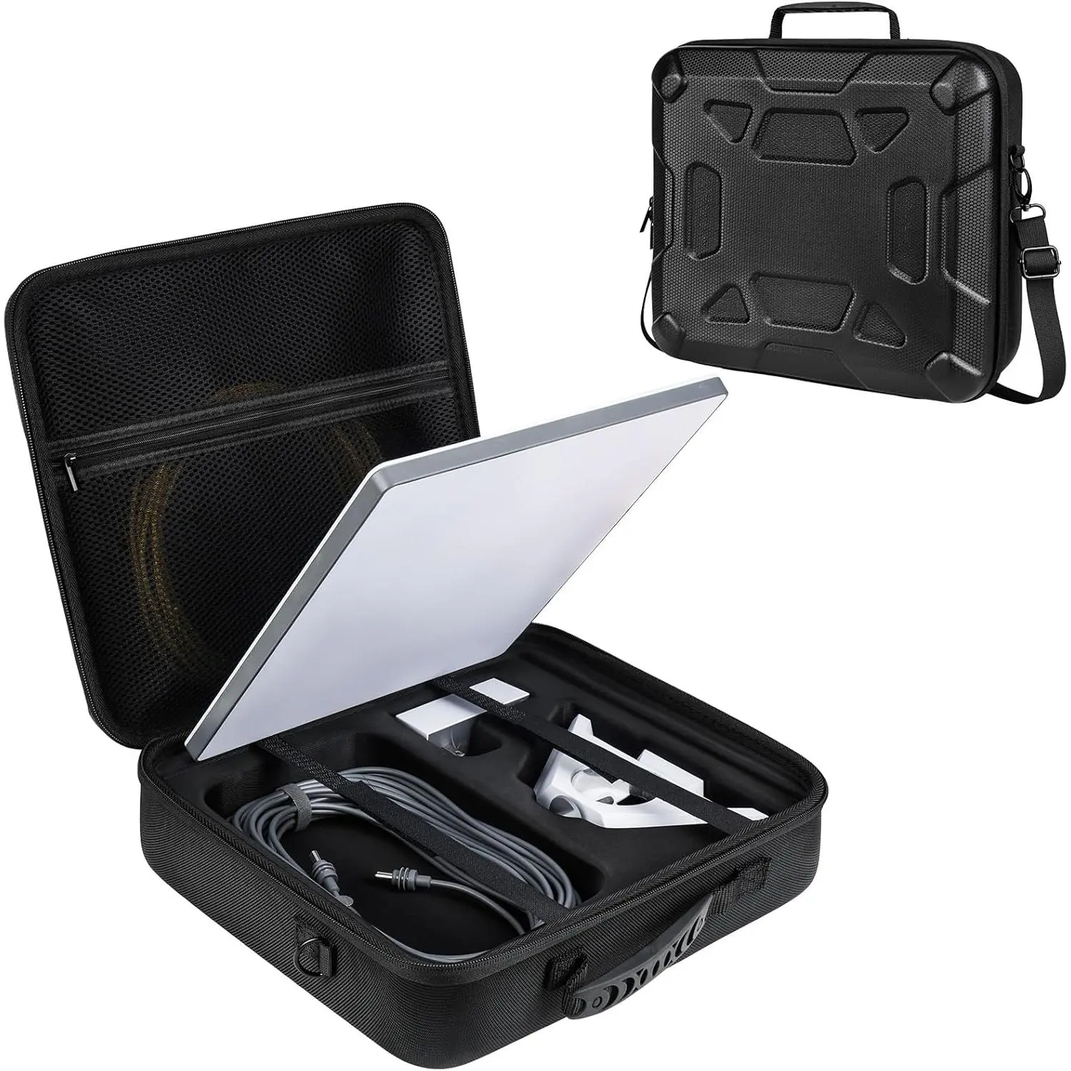 Starlink Mini Case -  & Shockproof Carry Bag for Starlink Mini Dish, Lightweight Travel Organizer with Secure Lid Mesh Pocket for Cables & Accessories, RV, Camping, Beach, Hiking