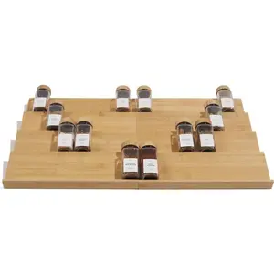 NEW Spice Drawer Organizer, Maximize Kitchen Storage, 60 Jar Capacity Spice Organization for Drawer, 8 Pieces Set, 13" Wide Per Piece, Combine Pieces Into 26" Wide Spice Rack for Drawer, Drawer Spice Rack