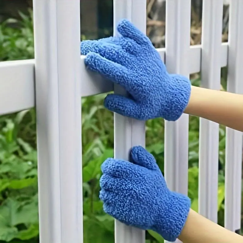 [Dusting Gloves] 1 Pair of Microfiber Dusting Gloves: Perfect for Home Cleaning Plants, Blinds, Lamps, and Hard-to-Reach Corners