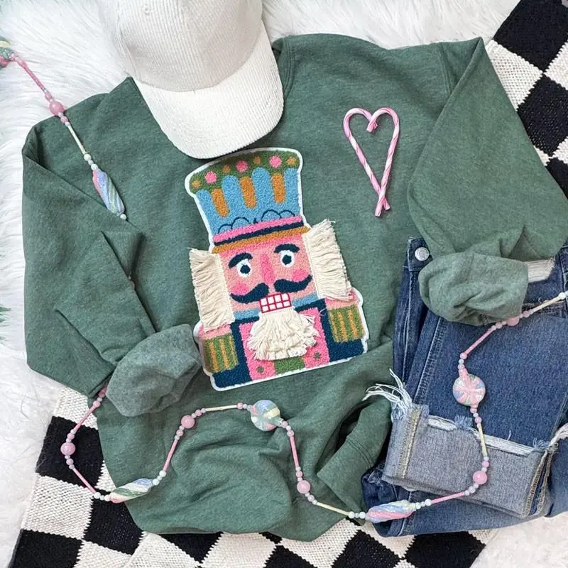Yarn and Chenille Nutcracker Patch